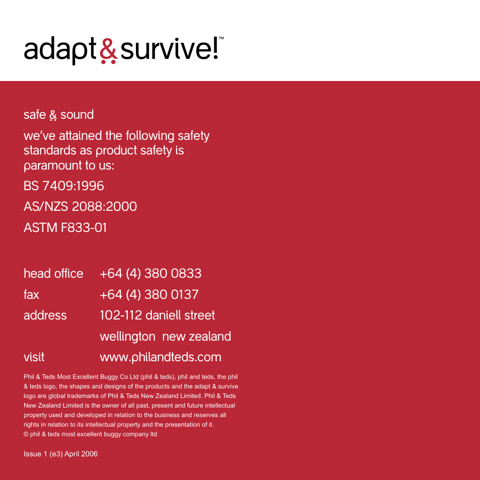 Adapt ` survive | phil&teds e3 buggy User Manual | Page 24 / 24