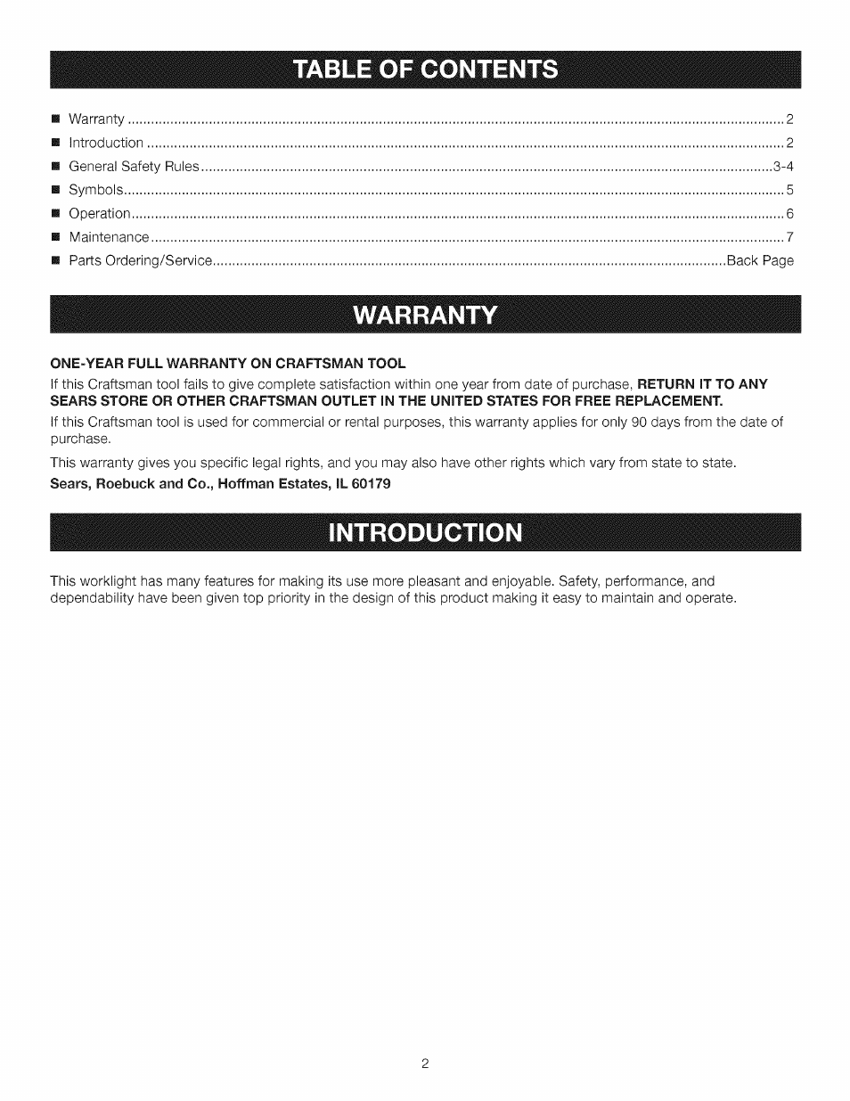 Craftsman 315.113913 User Manual | Page 2 / 8