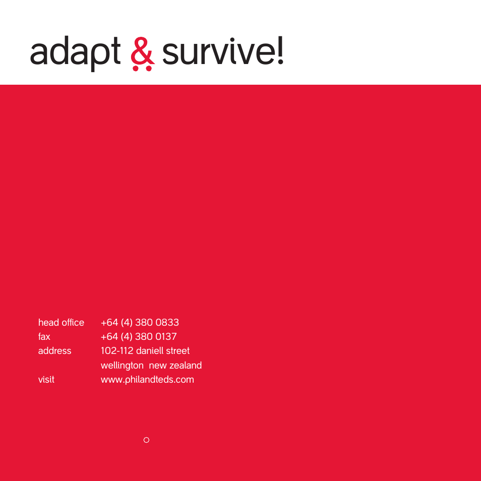 Adapt survive | phil&teds T2 travel cot User Manual | Page 12 / 12