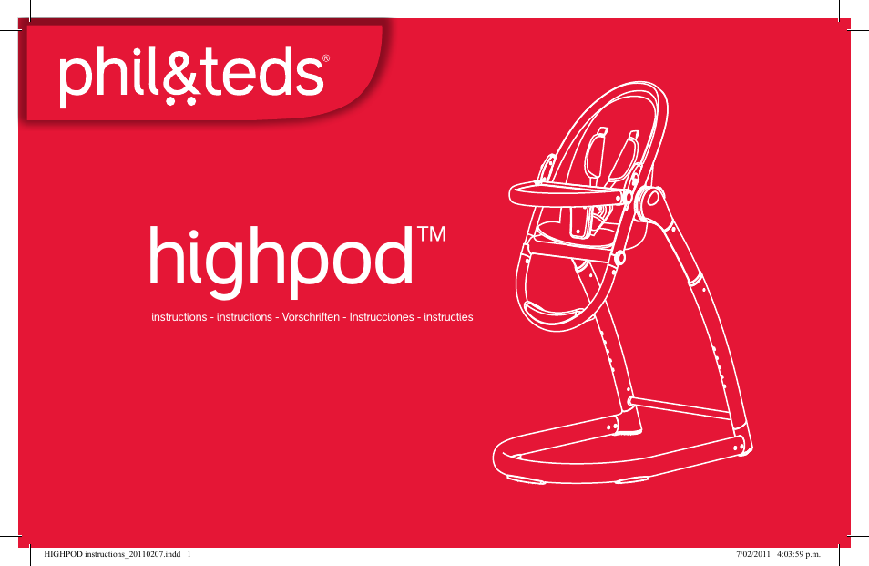 phil&teds highpod User Manual | 42 pages