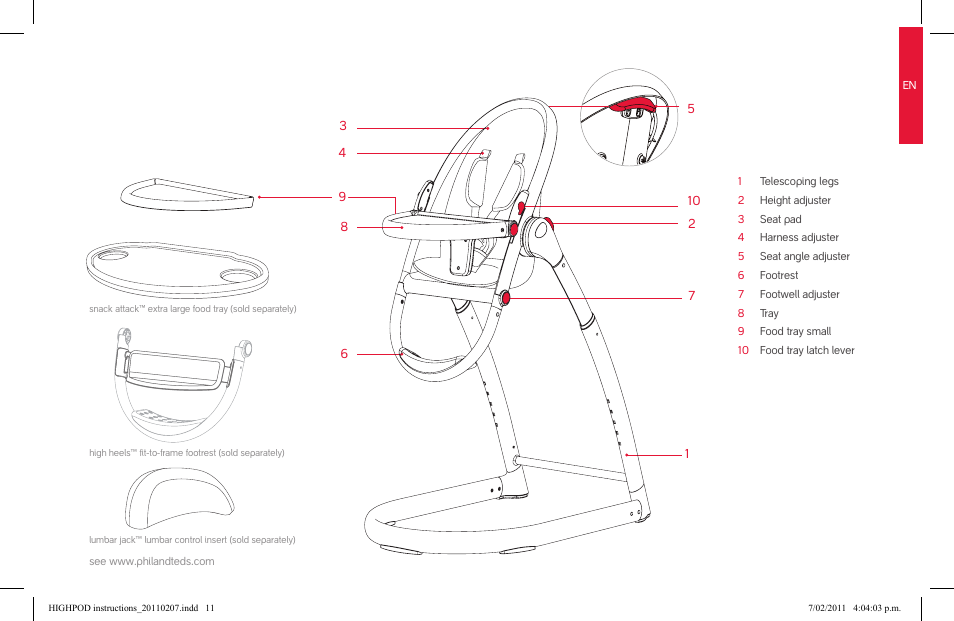 phil&teds highpod User Manual | Page 11 / 42