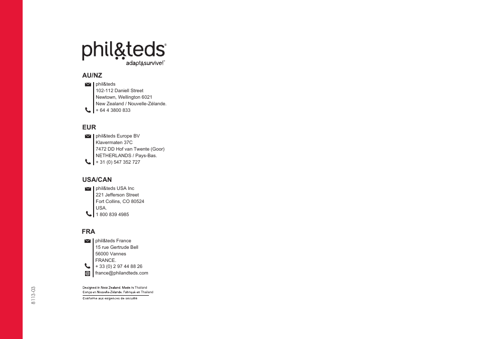 phil&teds airlight User Manual | Page 32 / 32