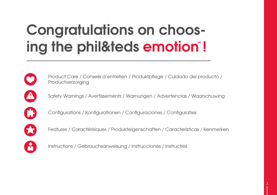 phil&teds emotion User Manual | Page 3 / 32