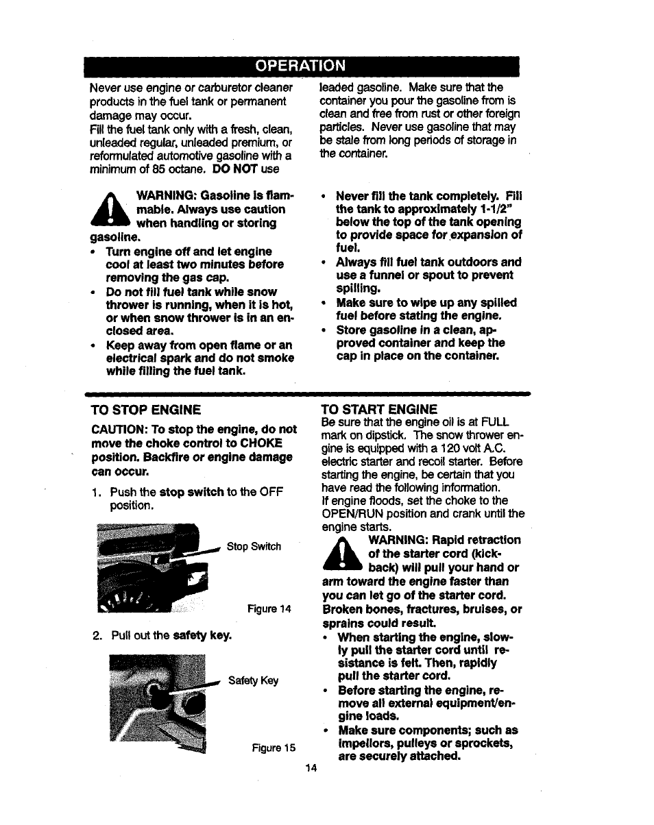 Operation | Craftsman 536881851 User Manual | Page 14 / 100