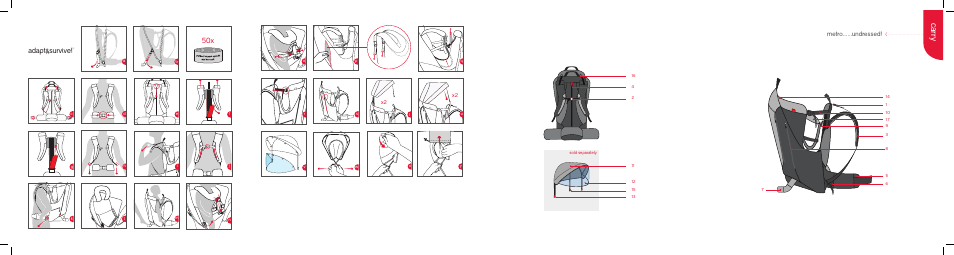 Carry, Metro......undressed | phil&teds metro v2 2009 User Manual | Page 2 / 42