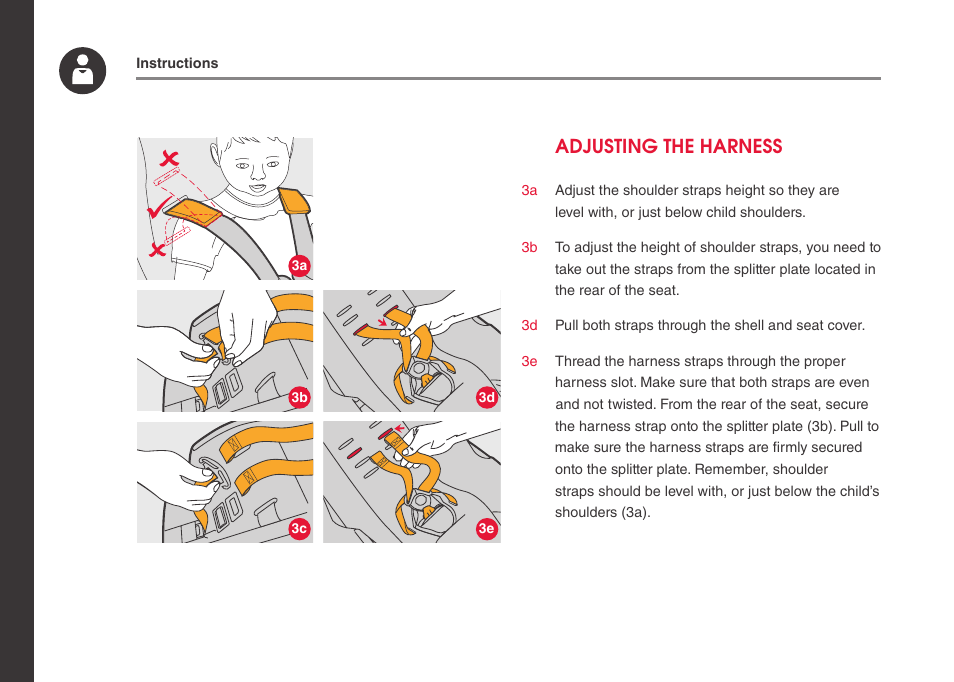 Adjusting the harness | phil&teds alpha User Manual | Page 16 / 28