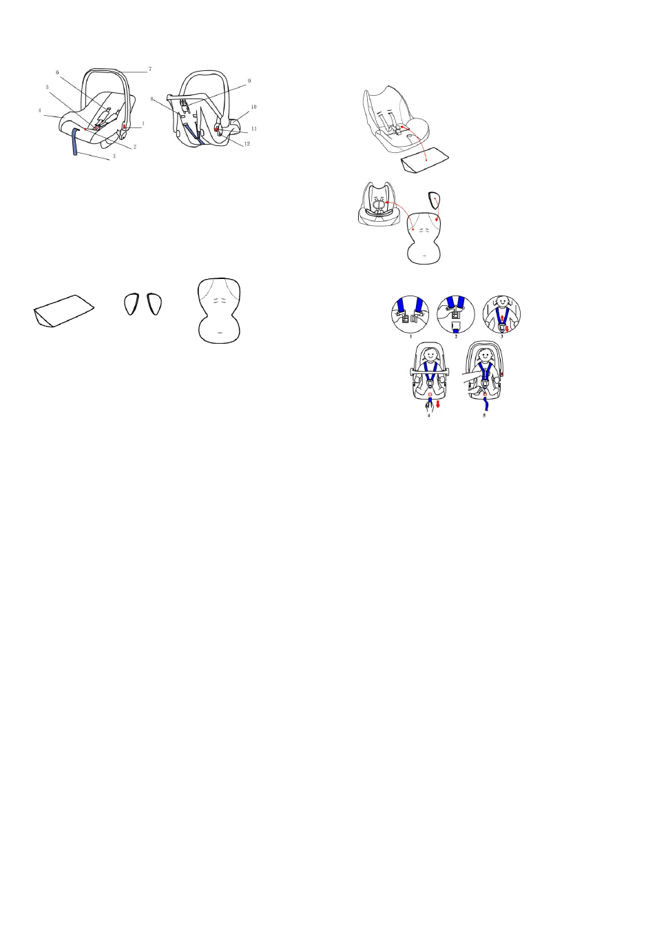 Seat supports, The harness | phil&teds bebe User Manual | Page 2 / 5