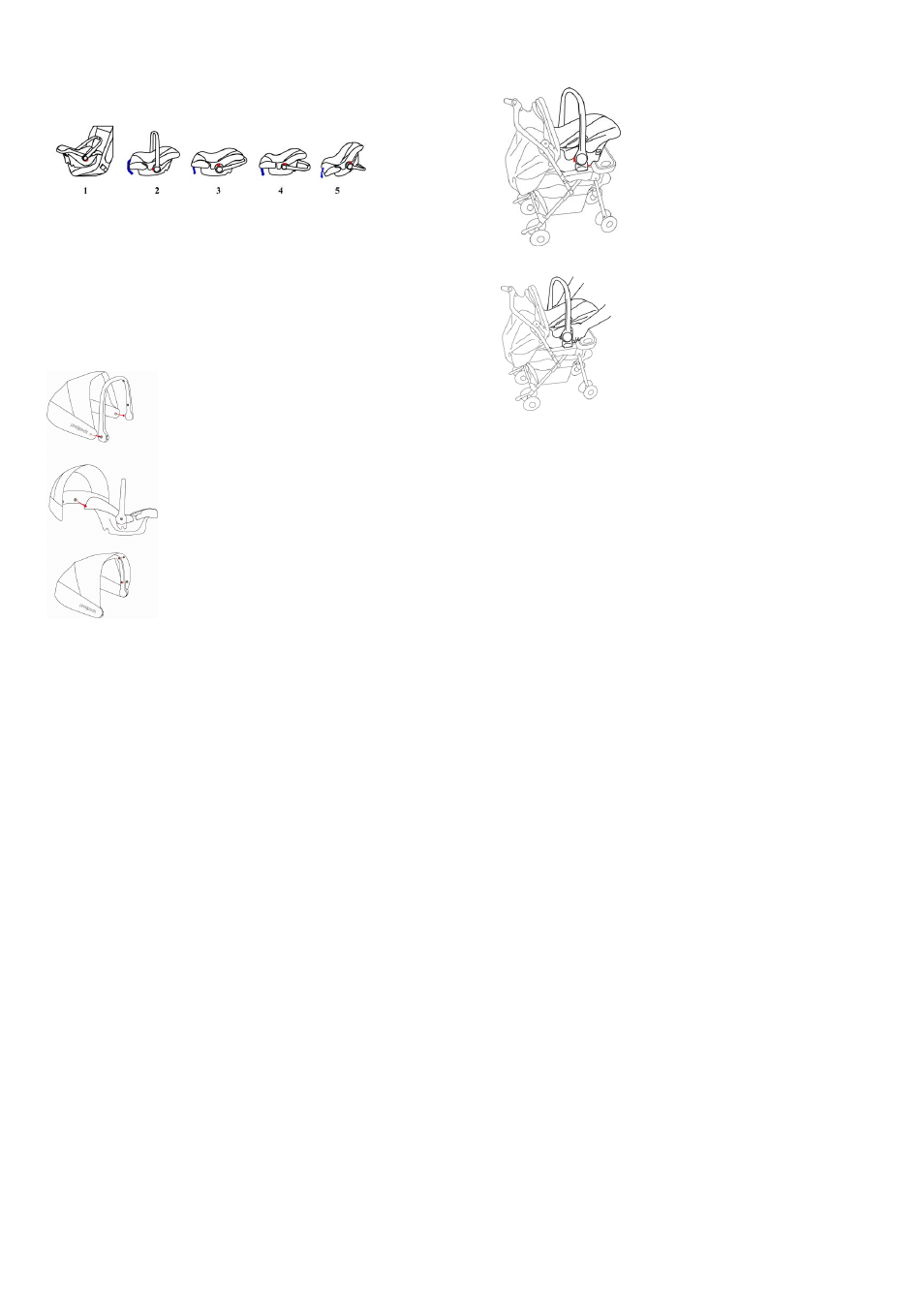 The handle positions | phil&teds bebe User Manual | Page 4 / 5