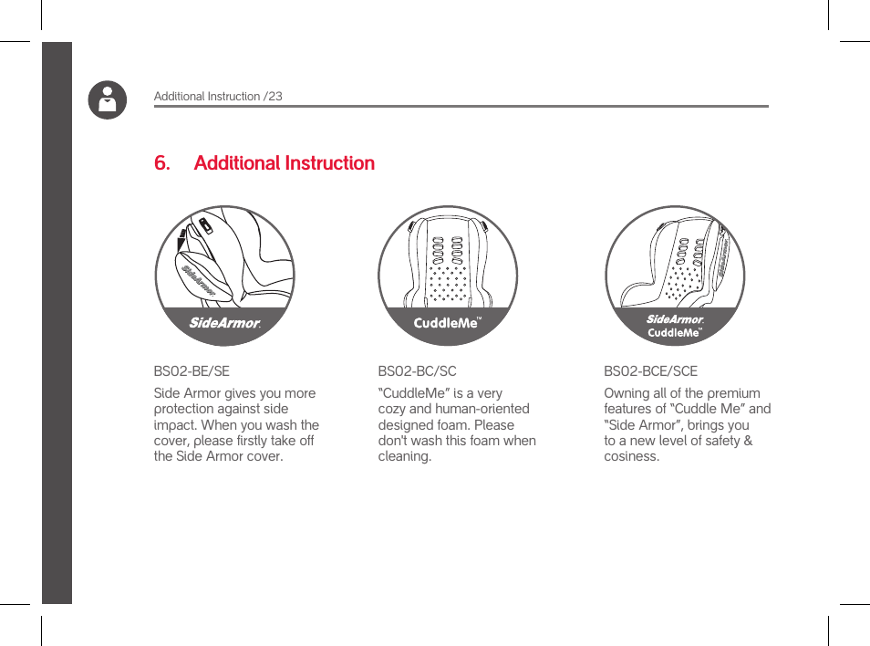 Additional instruction | phil&teds evolution User Manual | Page 24 / 26