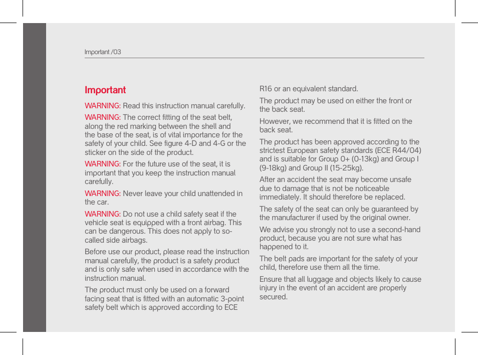 Important | phil&teds evolution User Manual | Page 4 / 26