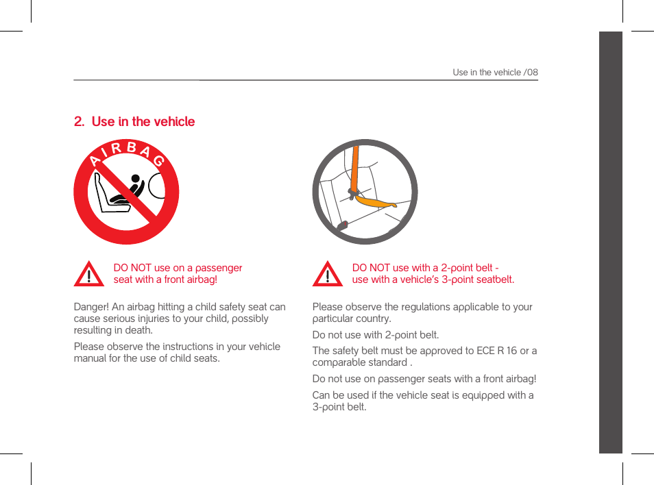 Use in the vehicle | phil&teds evolution User Manual | Page 9 / 26