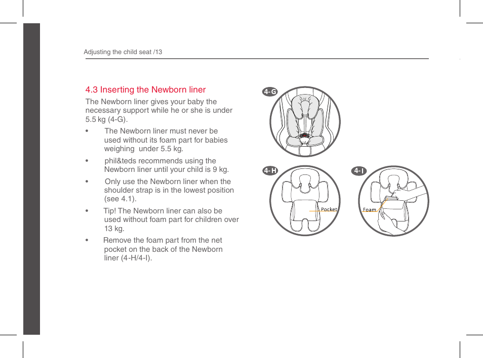 phil&teds cocoon genius User Manual | Page 16 / 26