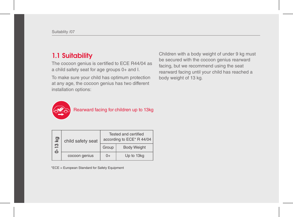 1 suitability | phil&teds cocoon genius User Manual | Page 8 / 26