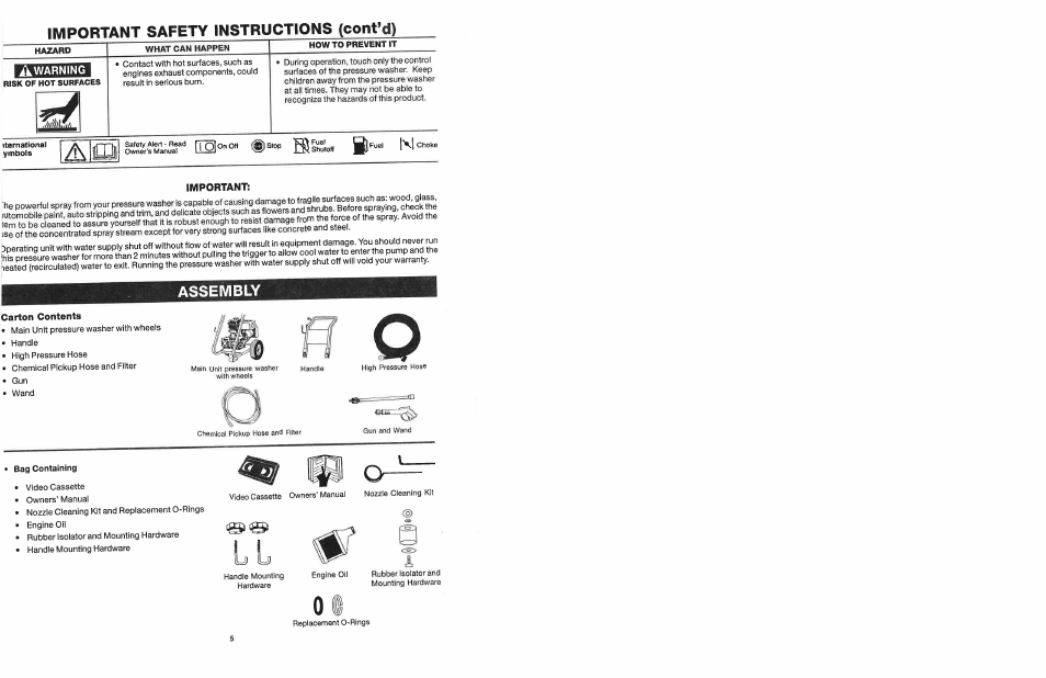 Important safety instructions, Awarning, A danger | Risk of explosion or fire, Risk to breathing, Safety guidelines - definitions | Craftsman 919.678250 User Manual | Page 5 / 64