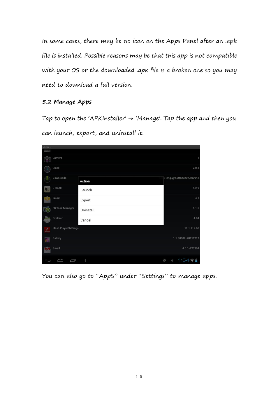 2manageapps, 2 manage apps | PiPO Pad-P1 User Manual | Page 18 / 38
