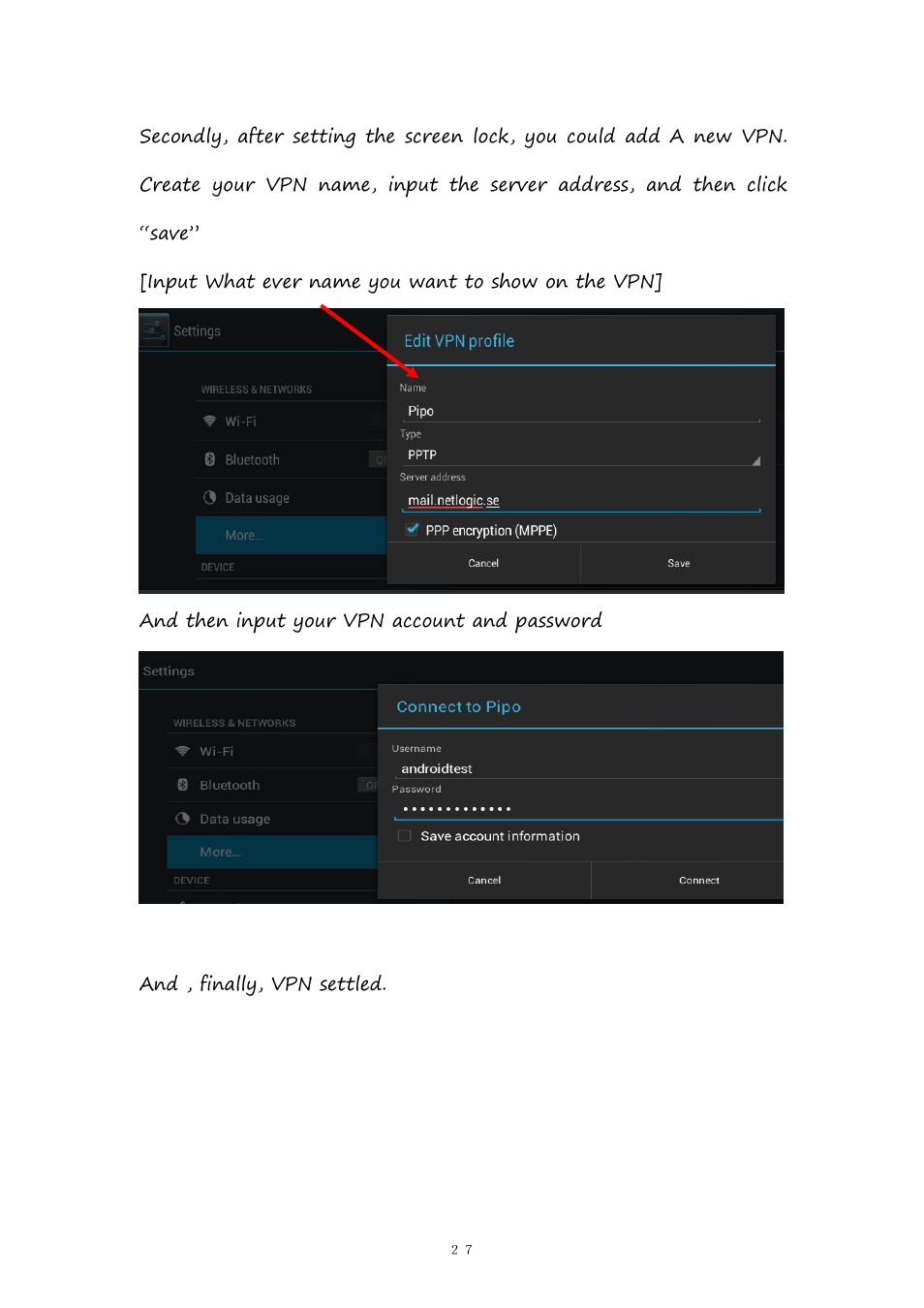 PiPO Pad-P1 User Manual | Page 27 / 38
