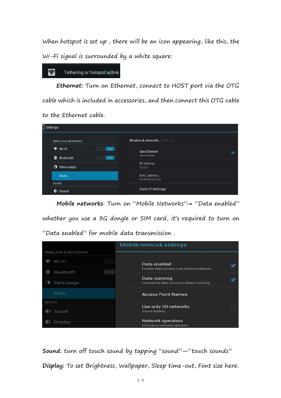 PiPO Pad-P1 User Manual | Page 29 / 38