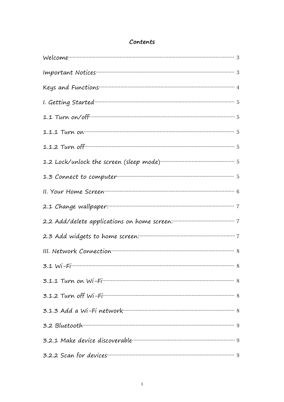 PiPO Pad-P1 User Manual | Page 3 / 38