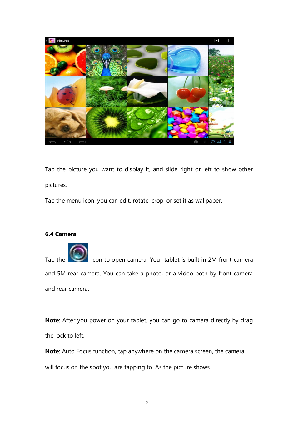 4 camera | PiPO M8HD User Manual | Page 21 / 42