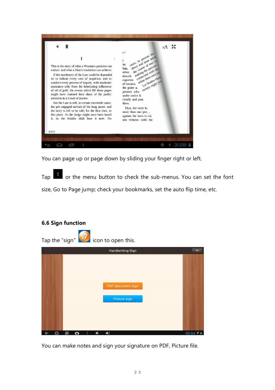 6 sign function | PiPO M8HD User Manual | Page 23 / 42