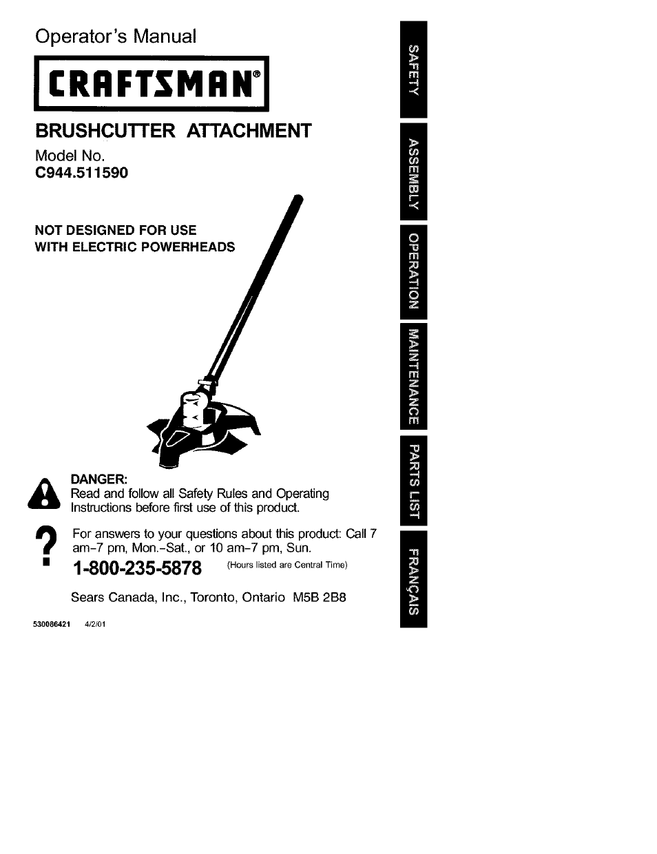 Craftsman C944.511590 User Manual | 11 pages