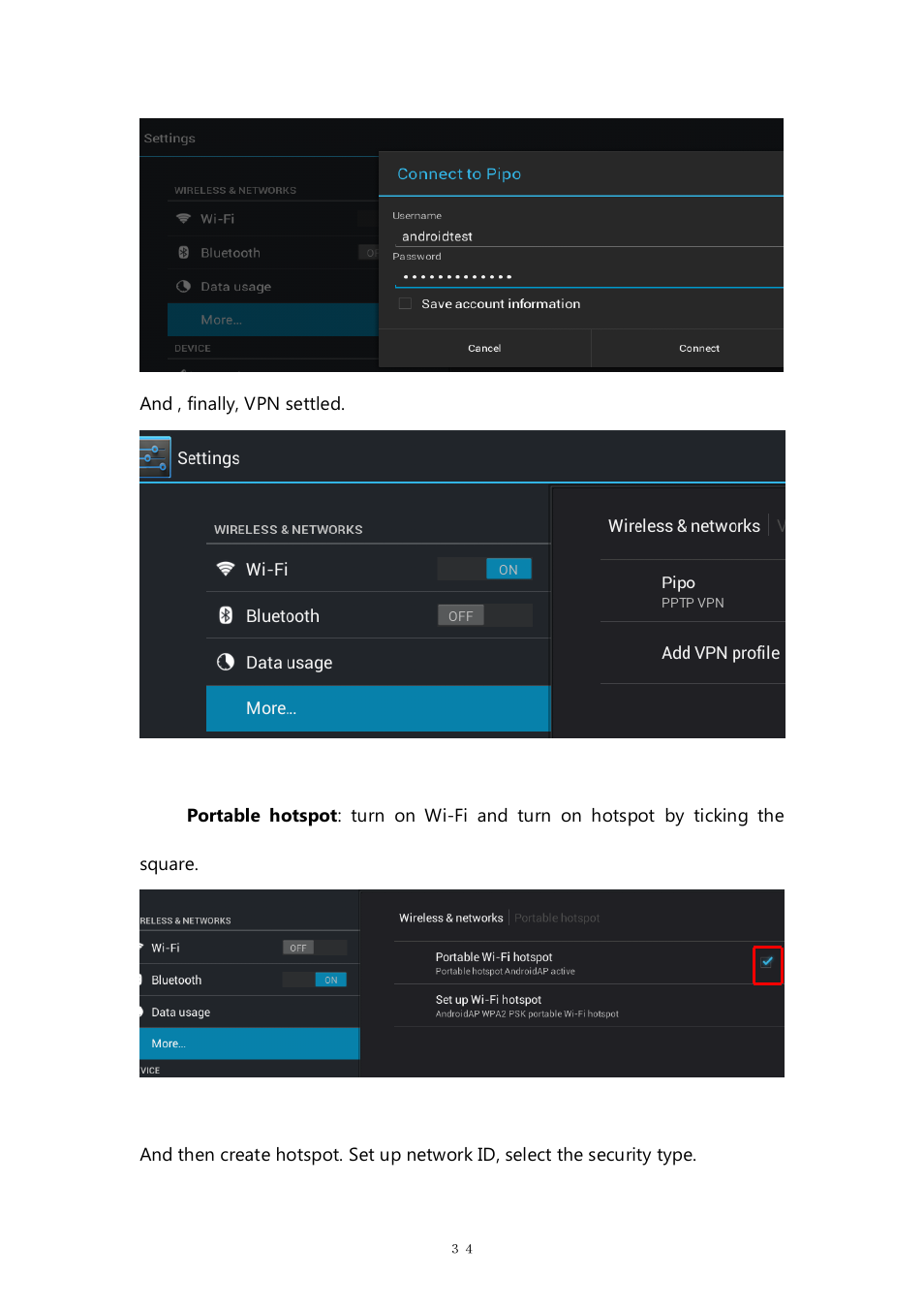 PiPO M9 pro OTA User Manual | Page 34 / 45