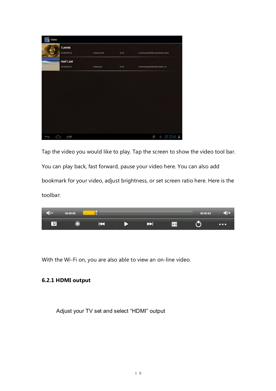 1 hdmi output | PiPO M7 pro User Manual | Page 19 / 37