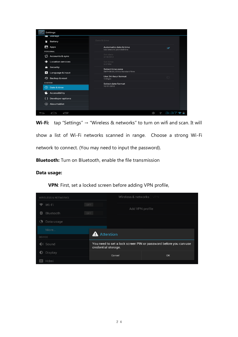 PiPO M7 pro User Manual | Page 24 / 37