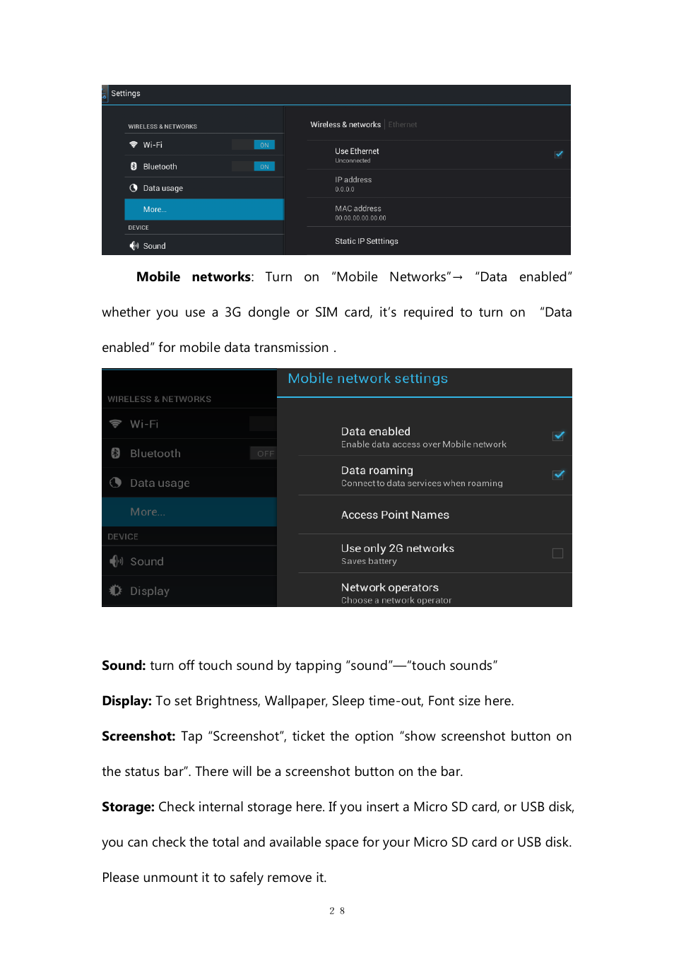 PiPO M7 pro User Manual | Page 28 / 37