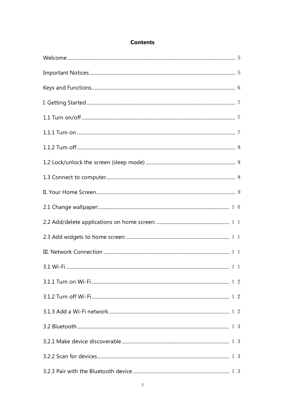 PiPO M7 pro User Manual | Page 3 / 37