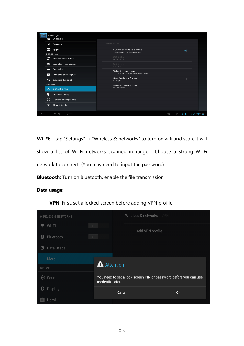 PiPO M8 pro User Manual | Page 24 / 36