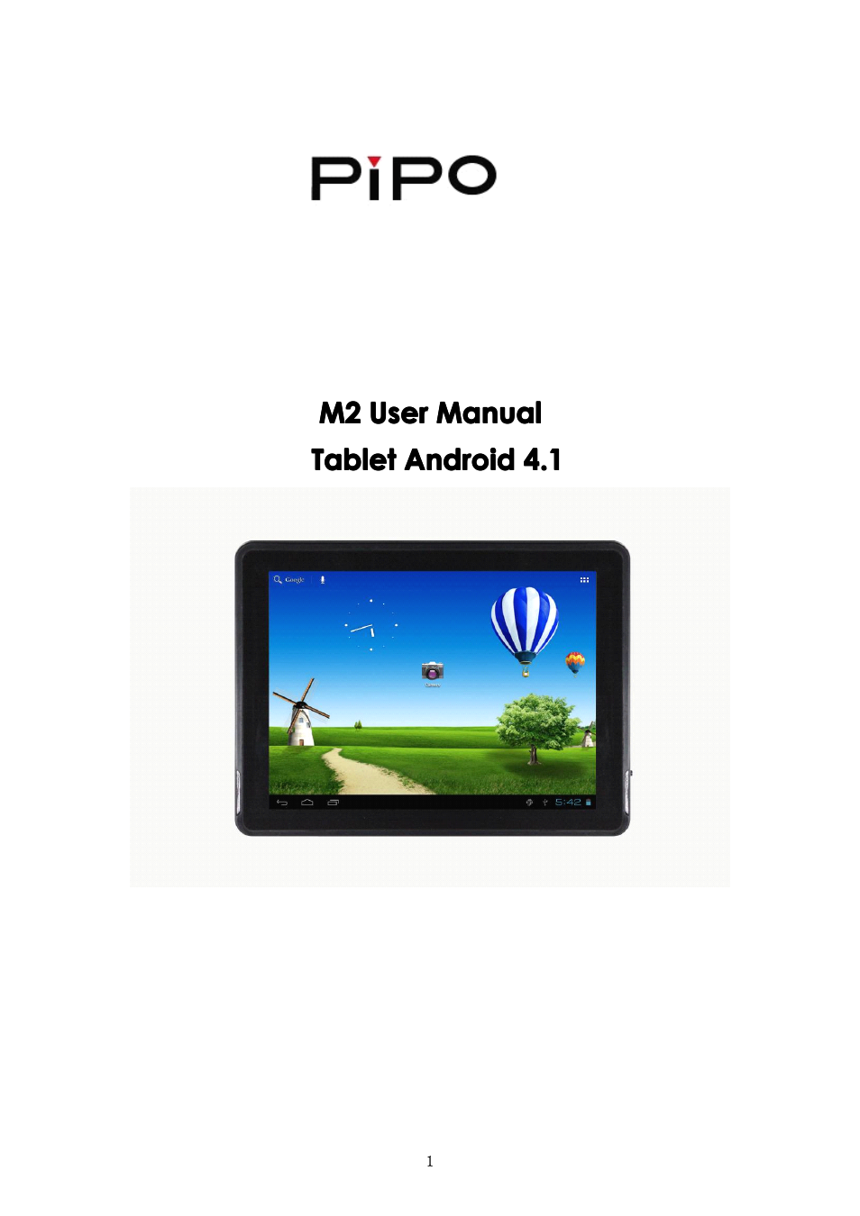 PiPO M2 v.1 User Manual | 18 pages