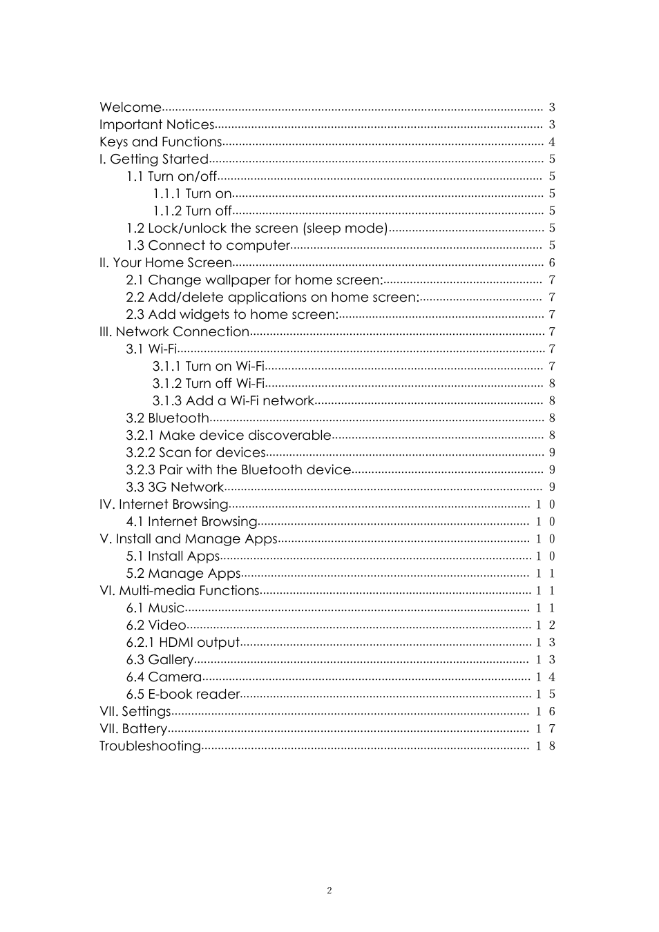 PiPO M2 v.1 User Manual | Page 2 / 18