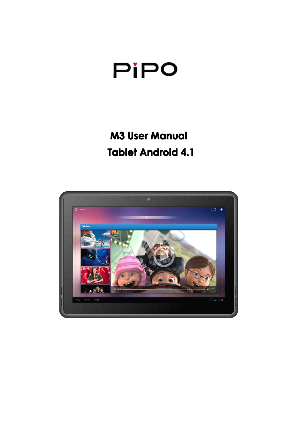 PiPO M3 v.1 User Manual | 17 pages