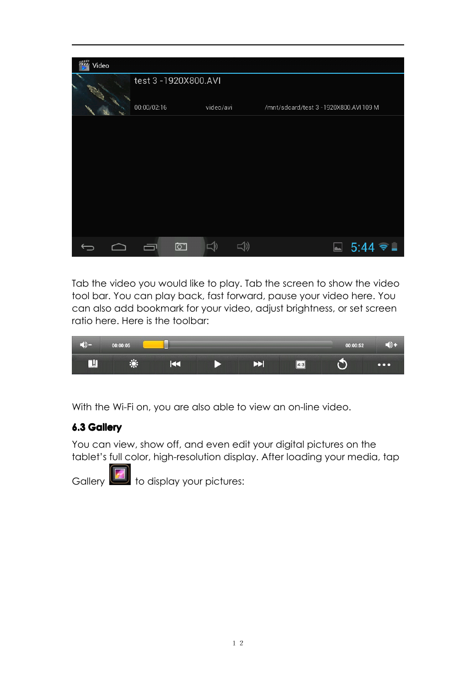 3gallery, 3 gallery | PiPO S1 User Manual | Page 12 / 18
