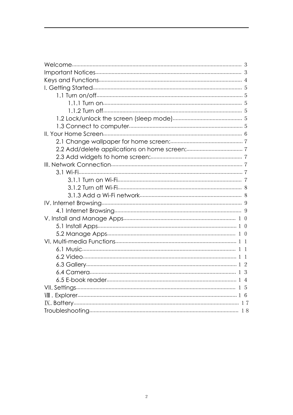 PiPO S1 User Manual | Page 2 / 18