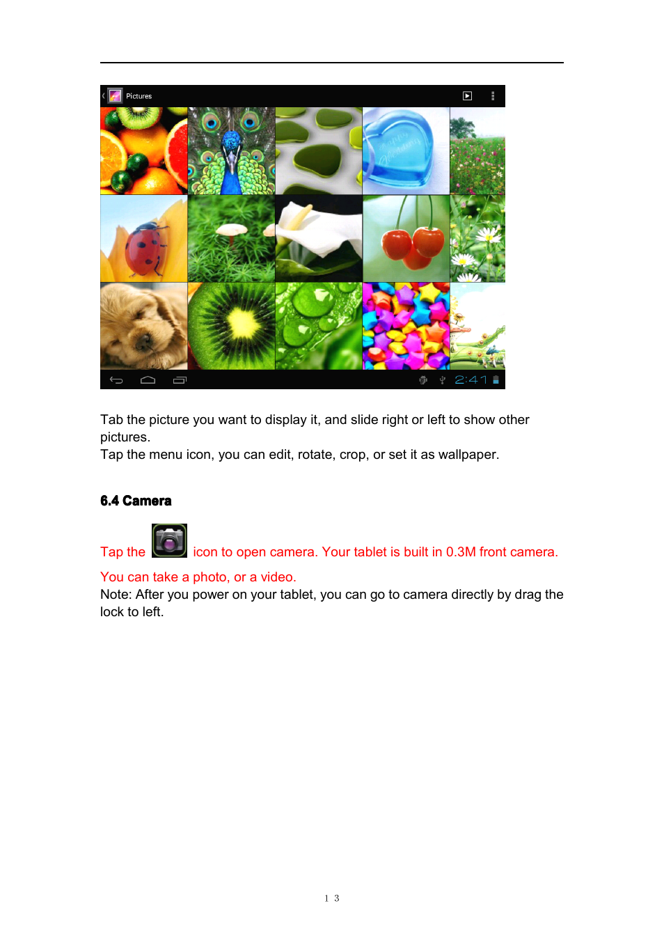 4camera, 4 camera | PiPO S2 User Manual | Page 13 / 18