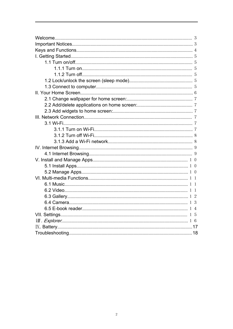 PiPO S2 User Manual | Page 2 / 18