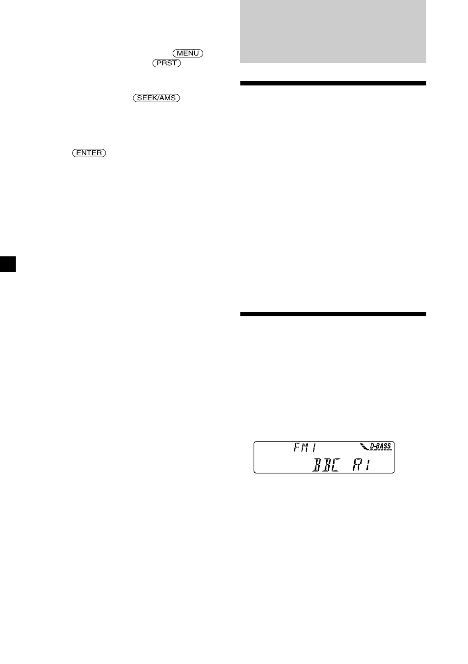 Overview of the rds function, Displaying the station name | Sony CDX-4000RV  RU User Manual | Page 12 / 124