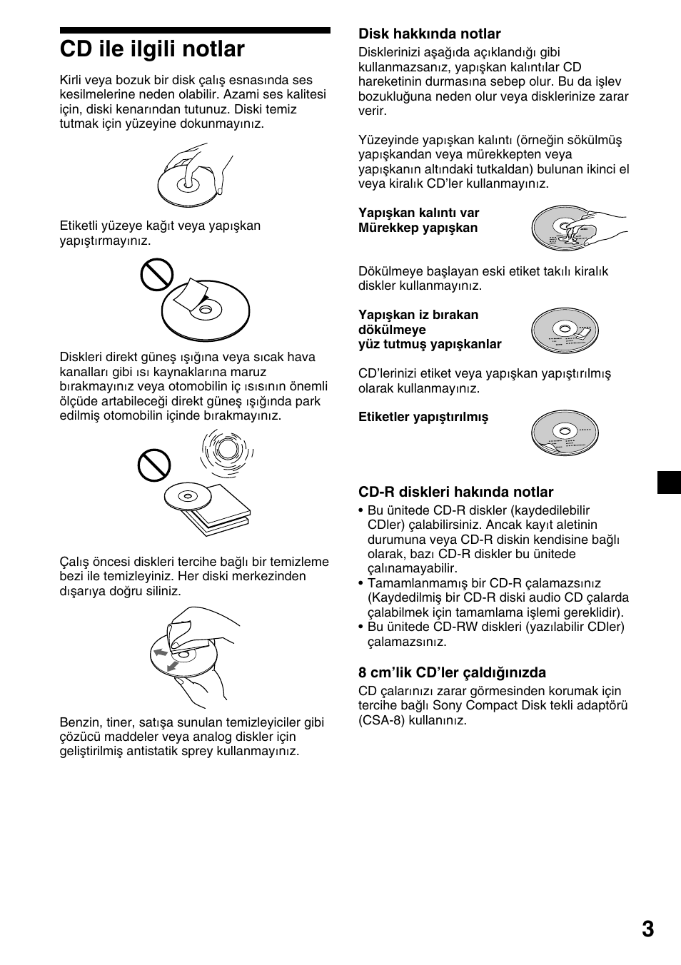 3cd ile ilgili notlar | Sony CDX-4000RV  RU User Manual | Page 75 / 124
