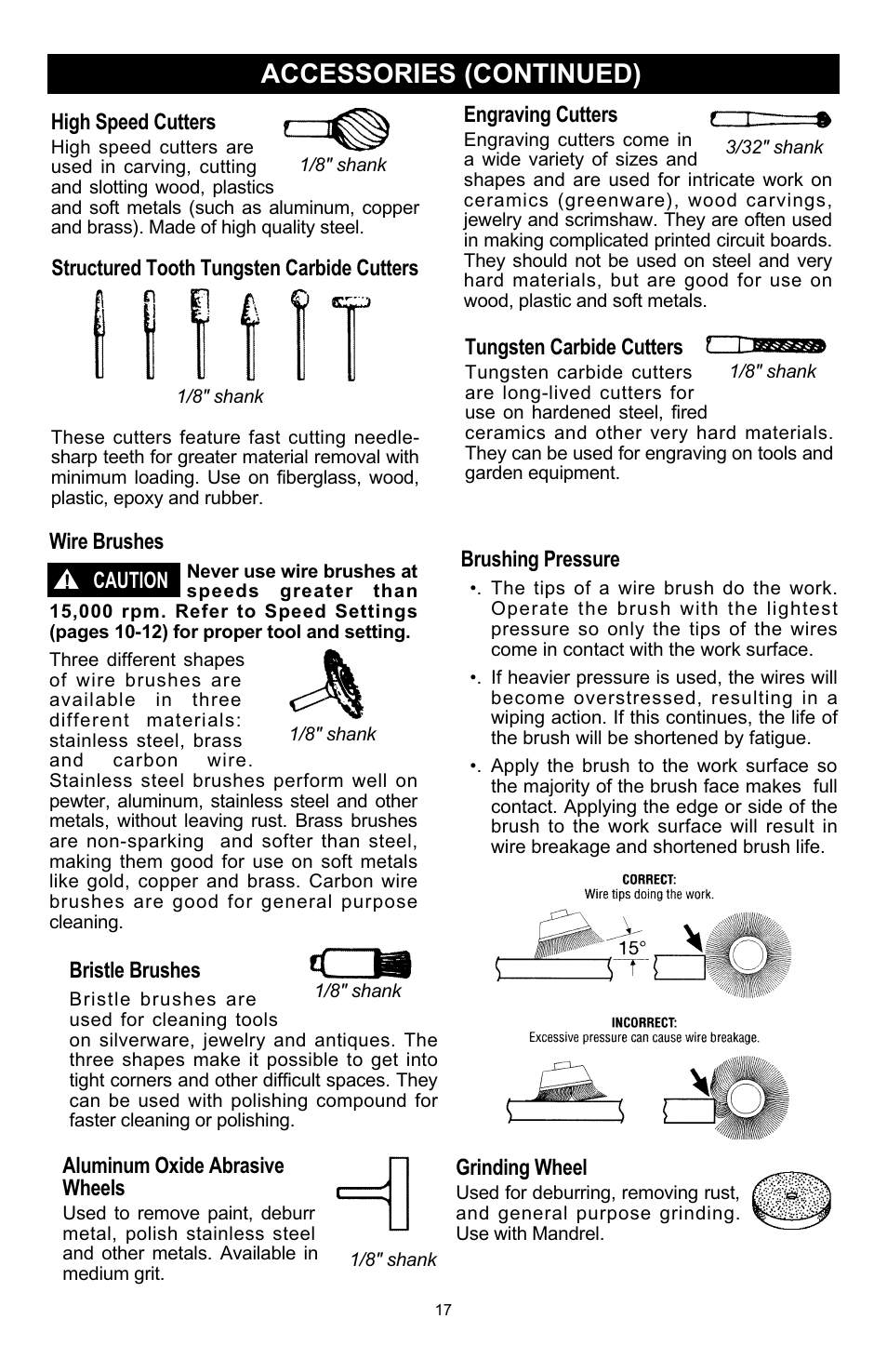 Accessories (continued) | Craftsman 572.6112 User Manual | Page 17 / 23