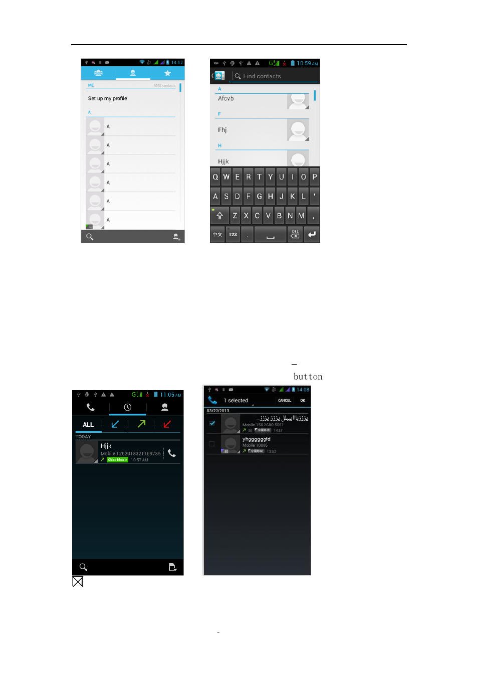 Call history features | PiPO KS8000 User Manual | Page 10 / 30