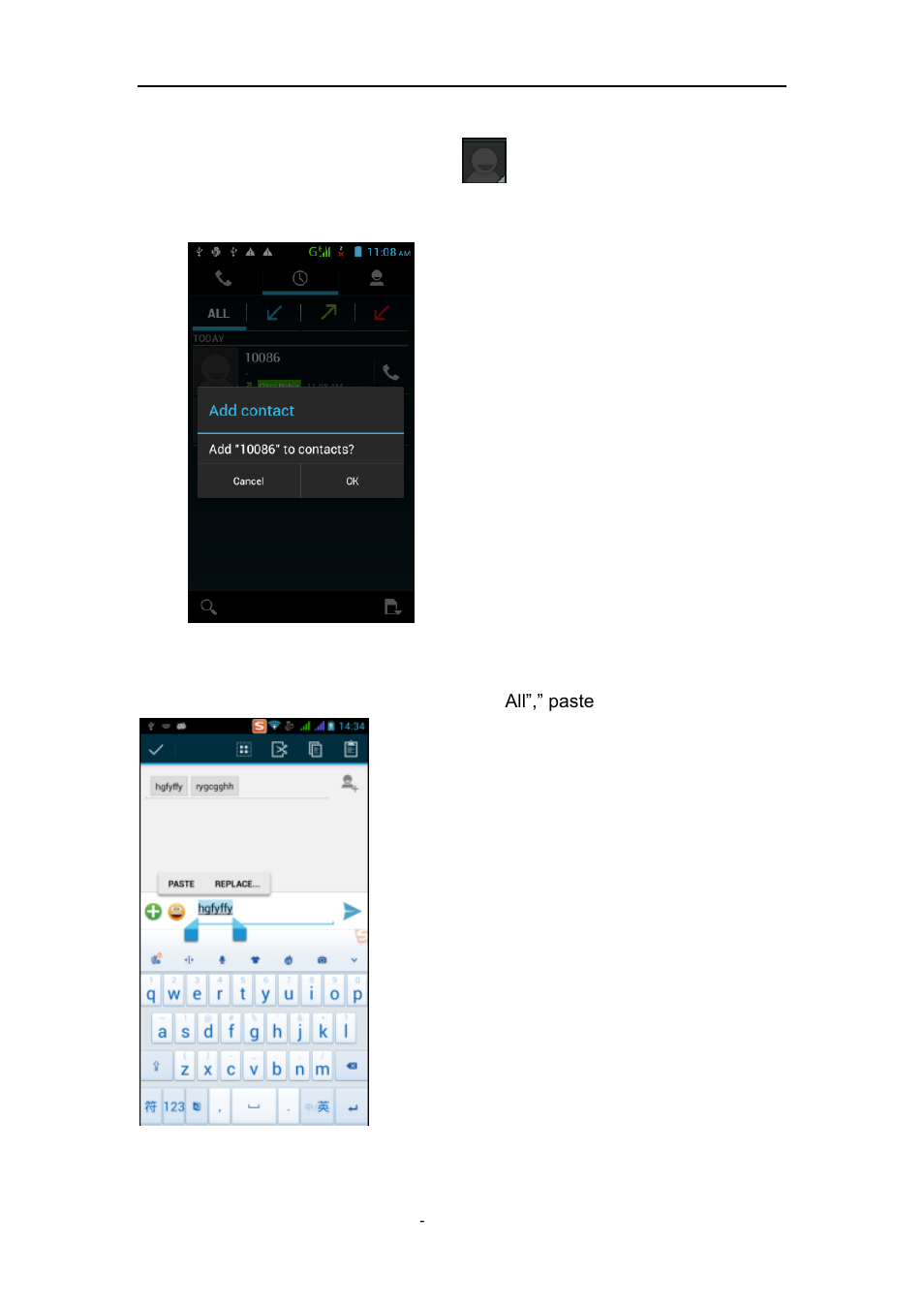 Paste the text / copy features | PiPO KS8000 User Manual | Page 11 / 30