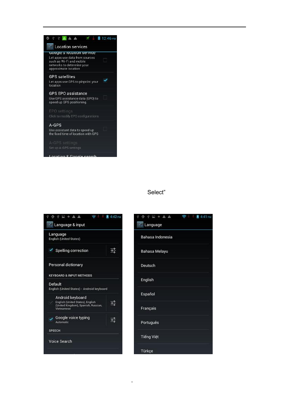 English language switching phone | PiPO KS8000 User Manual | Page 21 / 30