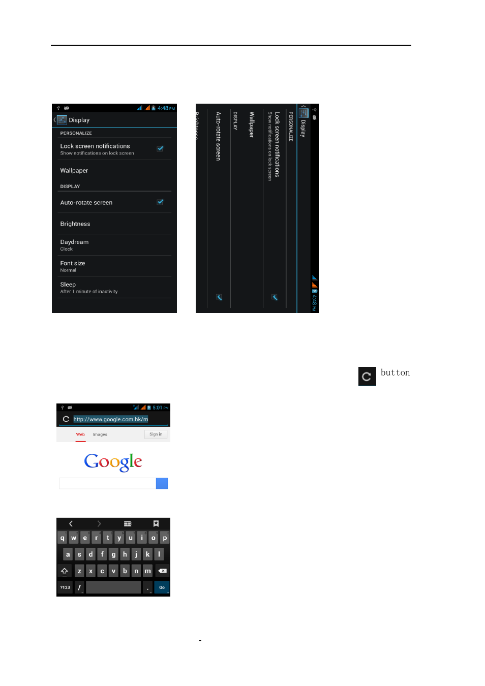 Introduce cross-screen display, Browser features | PiPO KS808 User Manual | Page 24 / 30