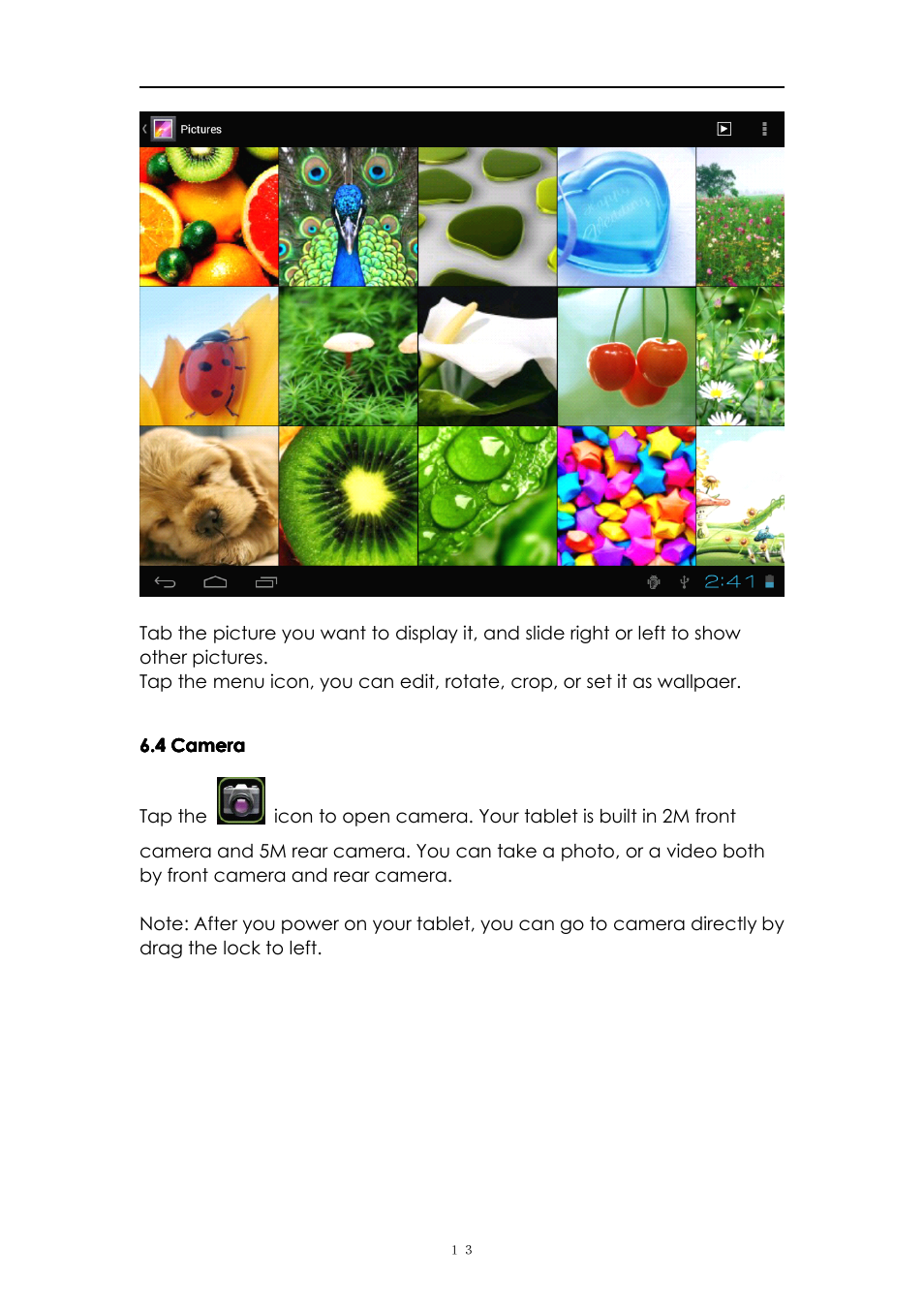 4camera, 4 camera | PiPO M3 v.2 User Manual | Page 13 / 17