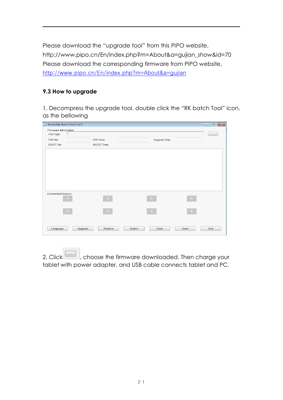 PiPO M5 User Manual | Page 21 / 25