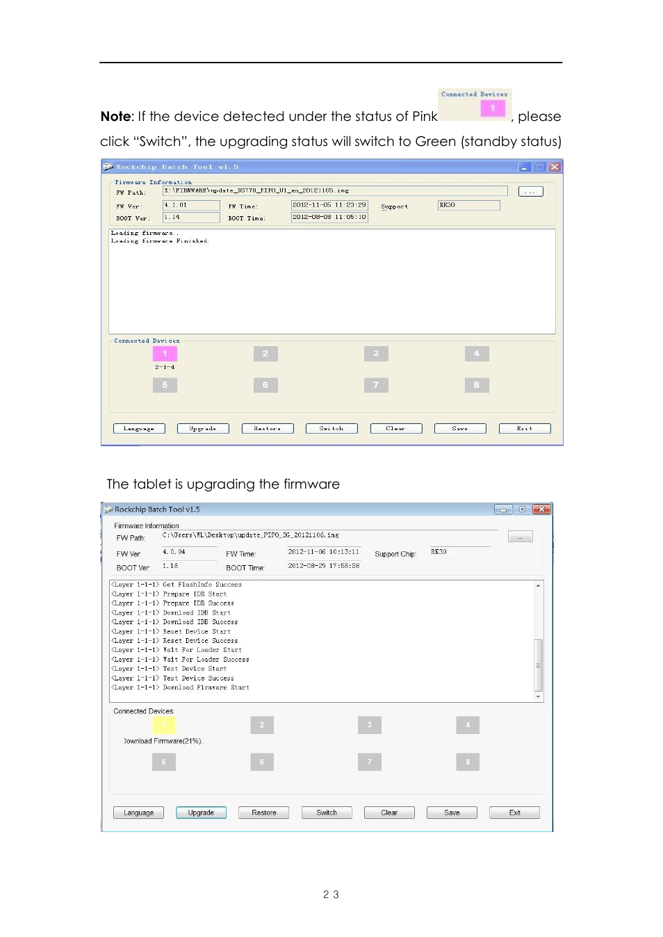 The tablet is upgrading the firmware | PiPO M5 User Manual | Page 23 / 25