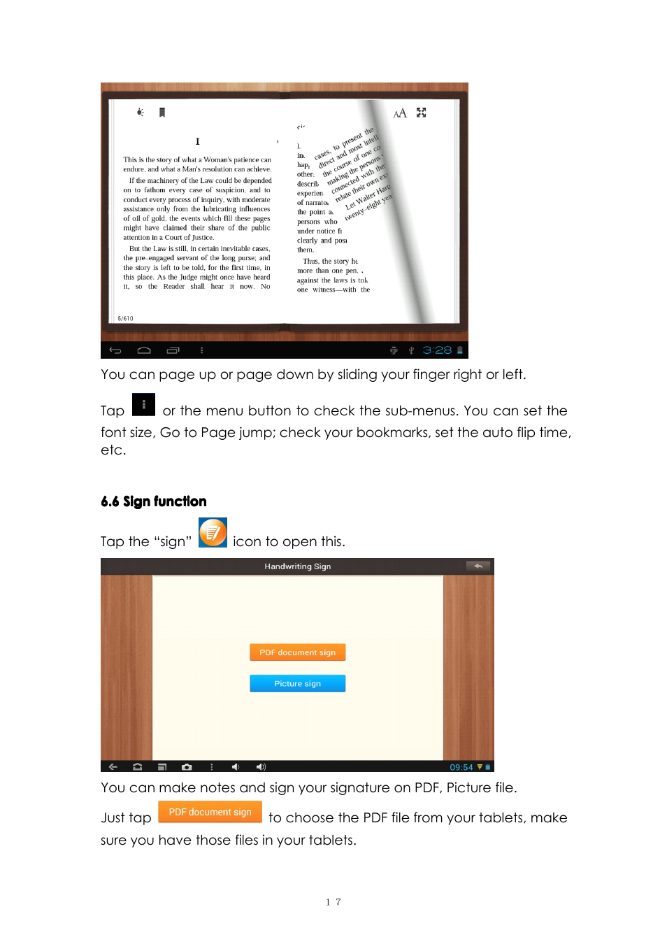 6signfunction, 6 sign function | PiPO M6 User Manual | Page 17 / 32