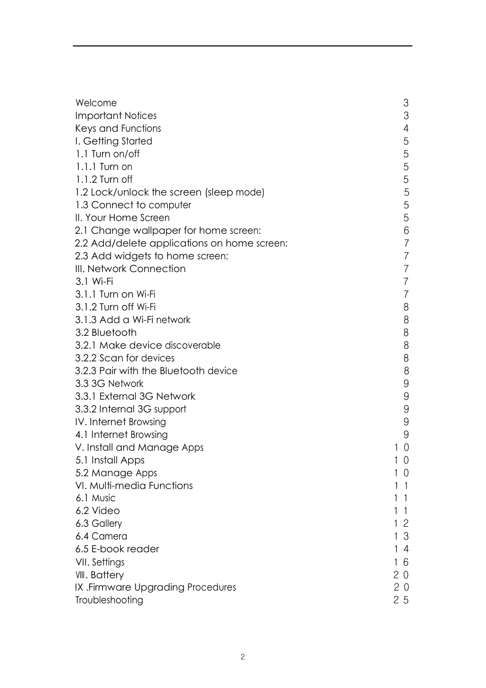 PiPO Max-M6 3G User Manual | Page 2 / 26